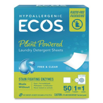 Liquidless Laundry Detergent Sheets, Free And Clear, 50 Sheets/Box