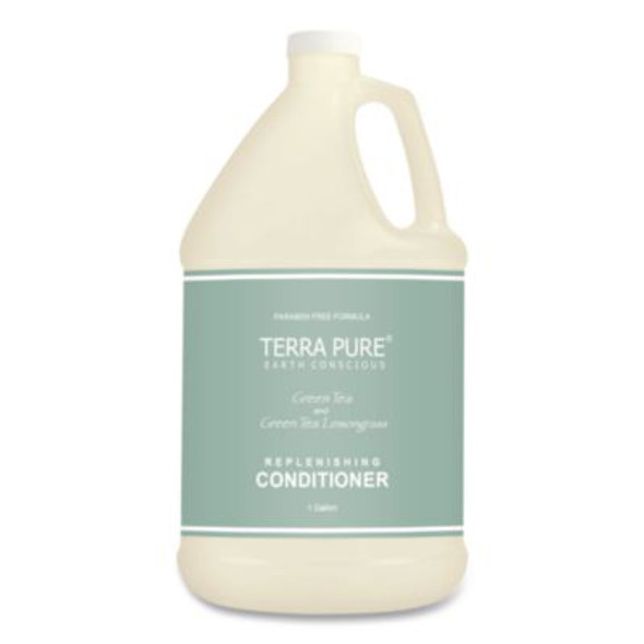Terra Pure Conditioner Gallon, Green Tea Lemongrass Scent, 1 Gal Bottle, 4/Carton