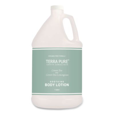 Terra Pure Lotion Gallon, 1 Gal Bottle, Green Tea And Lemongrass Scent, 4/Carton