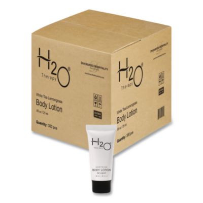 H2O Therapy Single Use Body Lotion, 0.85 Oz Tube, White Tea And Lemongrass Scent, 300/Carton