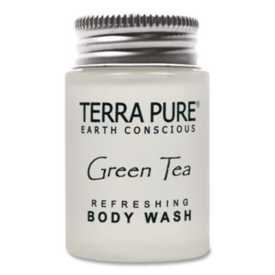Terra Pure Body Wash Jam Jar, Green Tea Lemongrass, 1 Oz Jar, 300/Carton