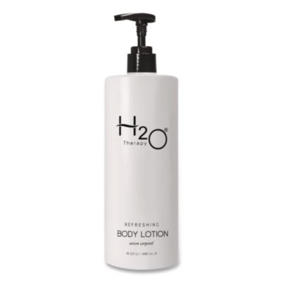H2O Therapy Body Lotion Air Pump, 16.23 Oz Bottle, White Tea And Lemongrass Scent, 12/Carton