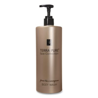 Terra Pure Body Wash Air Pump, Green Tea Lemongrass, 16.23 Oz Bottle, 12/Carton