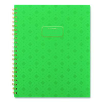 Badge Geo Weekly/Monthly Planner, 11 x 8.5, Green Cover, 13-Month (Jan-Jan): 2026