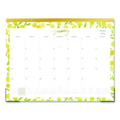 Mimosa Monthly Desk Pad Calendar, 22 x 17, Lemon Artwork, White/Yellow/Green Sheets, 12-Month (Jan To Dec): 2026