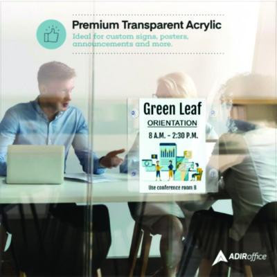 Suction-Mount Acrylic Window Sign Holders, 8.5 x 11, Clear, 12 Sign Holders