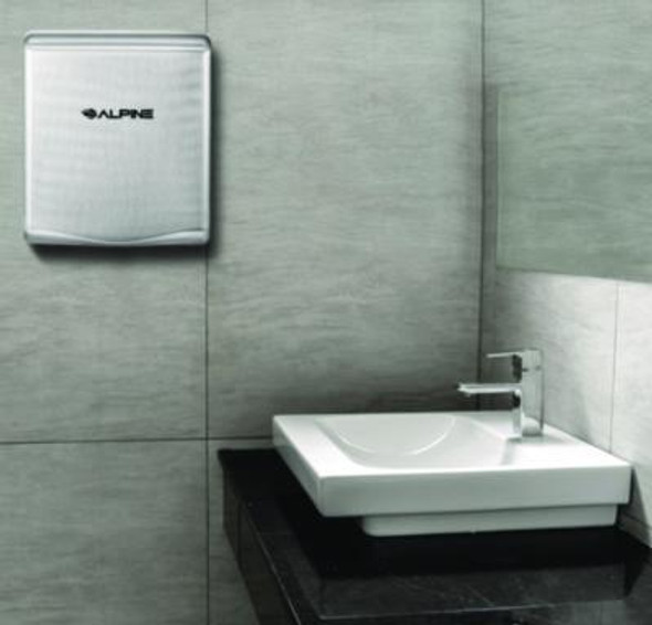 Willow Commercial 120V Automatic Hand Dryer, 3.93 x 11.25 x 12.63, Silver