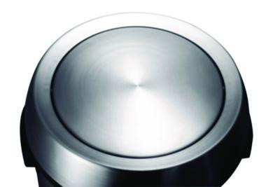 17 Gal Stainless Steel Swivel Trash Can Cover, 15.7 x 15.67 x 15.67, Silver