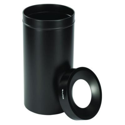 27 Gallon Stainless Steel Commercial Indoor Trash Can, Black