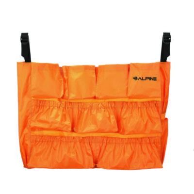 12-Pocket Trash Can Caddy Bag, 12 Compartments, 29 x 19.5, Orange