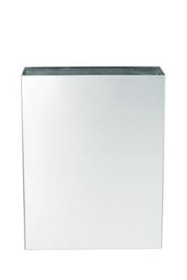Stainless Steel Surface-Mounted Waste Receptacle, 6.4 Gal, Brushed Stainless Steel