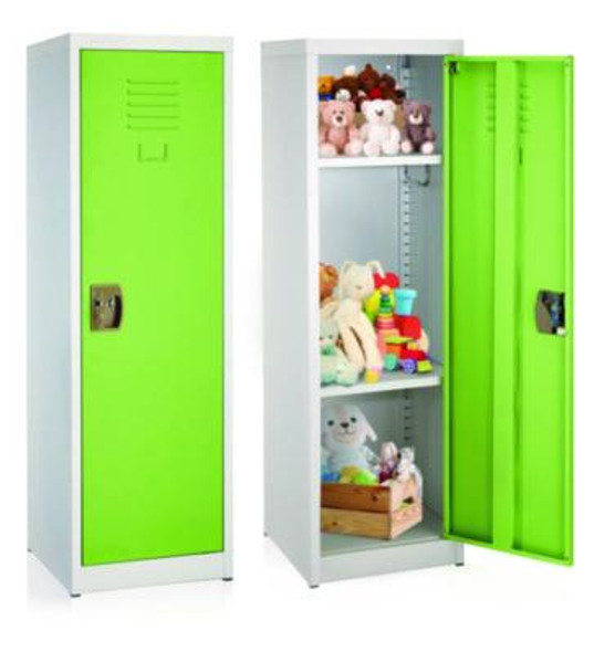 Steel Storage Locker, 1 Compartment, 15 x 15 x 48, Green