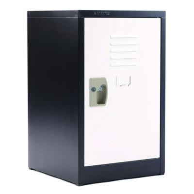 Steel Storage Locker, 1 Compartment, 15 x 15 x 24, Black Body/White Doors