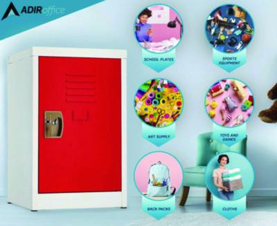 Steel Storage Locker, 1 Compartment, 15 x 15 x 24, Red