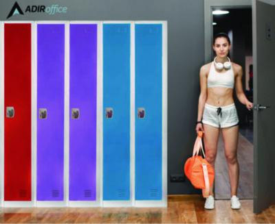 Steel Storage Locker, 1 Compartment, 12 x 12 x 72, Blue