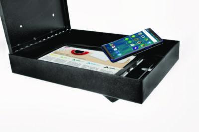 Large Wall Mounted Weatherproof Steel Secure Drop Box, 11 x 2.4 x 16, Black