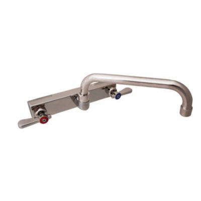 Evolution Splash Mount Stainless Steel Faucet, 4.88" Height/10" Reach, Stainless Steel