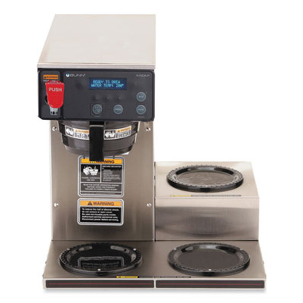 Axiom 15-3 12-Cup Low Profile Automatic Coffee Brewer, Gray/Stainless Steel