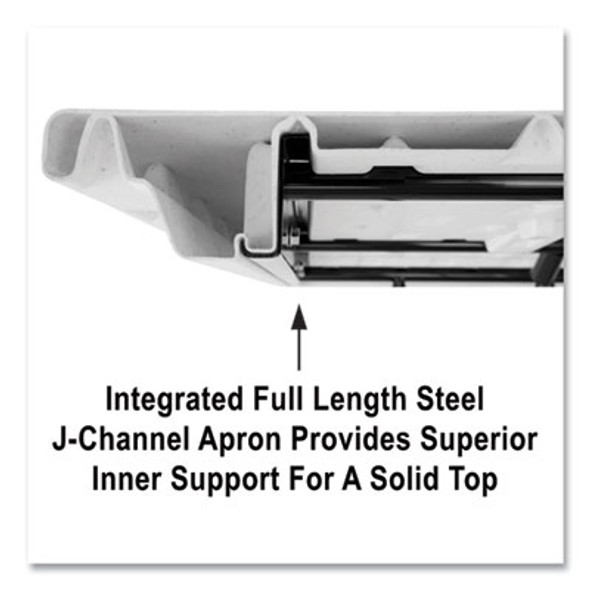 Adjustable Folding Table, Rectangular, 48" x 24" x 22" To 32", Yellow Top, Black Legs, 4/Pallet