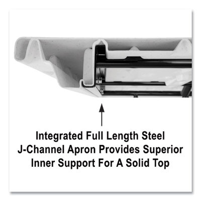 Adjustable Folding Table, Rectangular, 48" x 24" x 22" To 32", Yellow Top, Black Legs, 4/Pallet