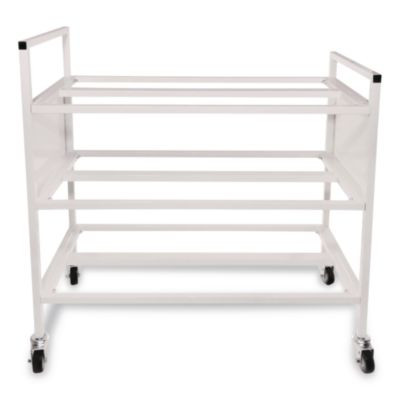 Double Wide Cart, Fits Approximately 24 Balls, Metal, 20" x 42" x 44", White
