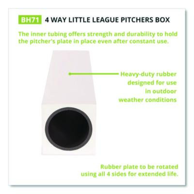 4-Way Youth Pitcher's Box, 18" x 4"