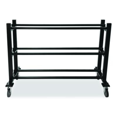 Deluxe Heavy-Duty Basketball Cart, Metal, 220 Lb Capacity, 16 x 50.75 x 34.75, Black