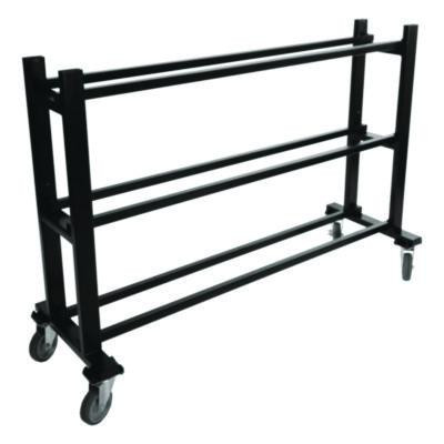 Deluxe Heavy-Duty Basketball Cart, Metal, 220 Lb Capacity, 16 x 50.75 x 34.75, Black