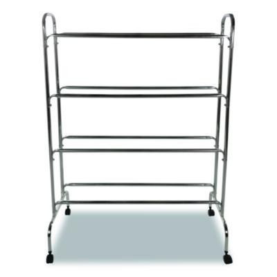 Powder-Coated Ball Cart, Metal, 132 Lb Capacity, 17 x 41 x 53, Silver
