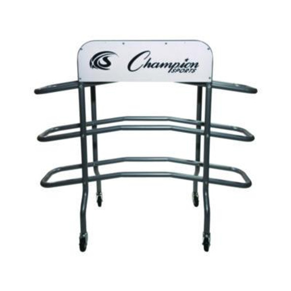 3-Tier Pro Basketball Rack, Metal, 220 Lb Capacity, 8 x 60 x 48, Silver