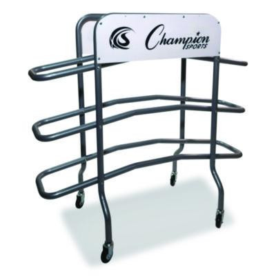 3-Tier Pro Basketball Rack, Metal, 220 Lb Capacity, 8 x 60 x 48, Silver