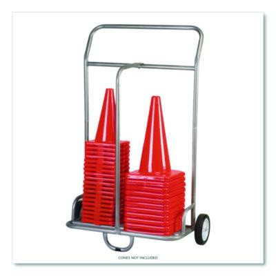 Combination Equipment Cart, Metal, 132 Lb Capacity, 16 x 32 x 48, Silver
