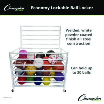 Economy Locking Ball Carrier, Metal, 264 Lb Capacity, 23" x 45" x 32", White