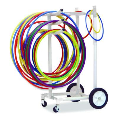 Hoop Storage Rack, Plastic, 176 Lb Capacity, 26 x 22 x 49, White