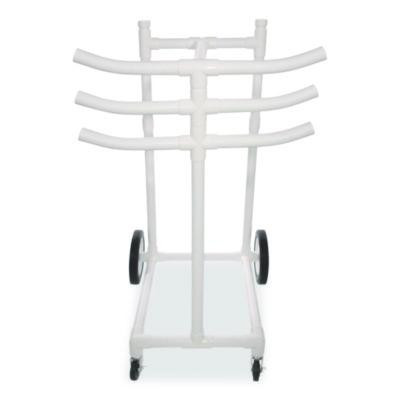 Hoop Storage Rack, Plastic, 176 Lb Capacity, 26 x 22 x 49, White