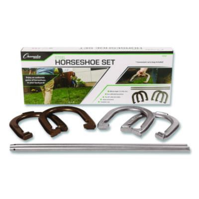 Steel Horseshoe Set, (4) Horseshoes/(2) 20" Stakes/Nylon Carry Bag