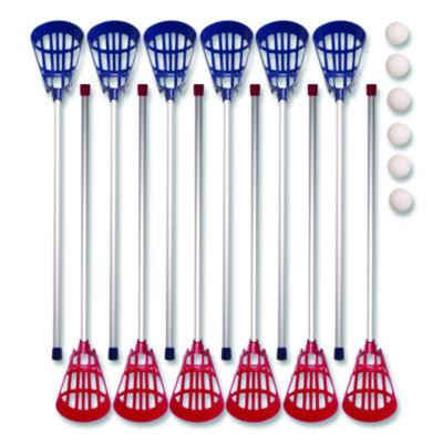 Soft Lacrosse Set, 6 Balls/12 Sticks