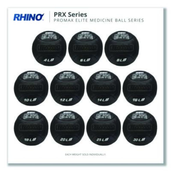 Rhino Promax Elite Medicine Ball, 12 Lb, Black