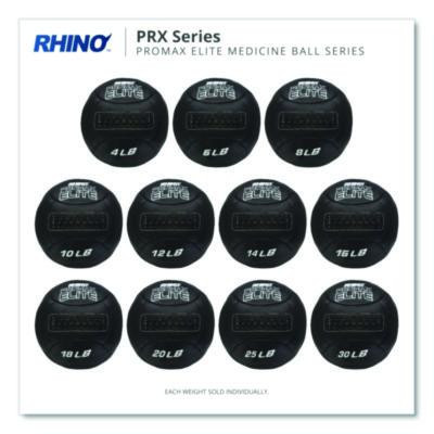 Rhino Promax Elite Medicine Ball, 18 Lb, Black