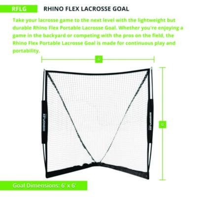 Rhino Flex Lacrosse Goal, 6 Ft x 6 Ft, 1" Dia Frame