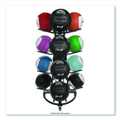 Champion Sports Round Medicine Ball Tree, 31" x 31" x 66.5", Black