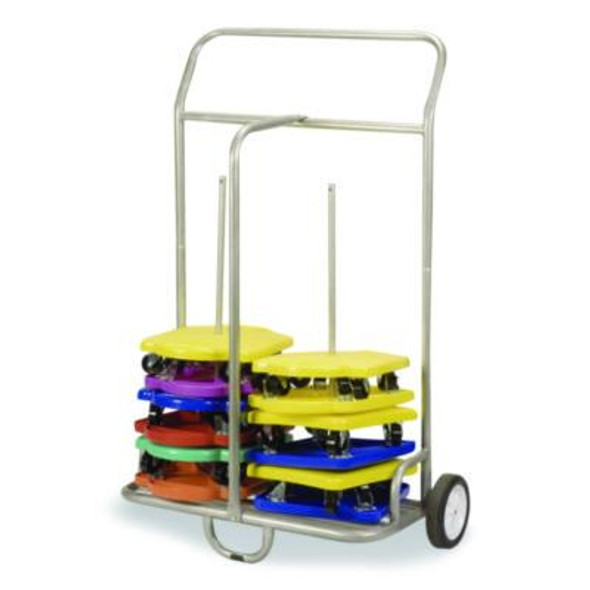 Scooter Storage Cart, Metal, 132 Lb Capacity, 16 x 32 x 48, Silver