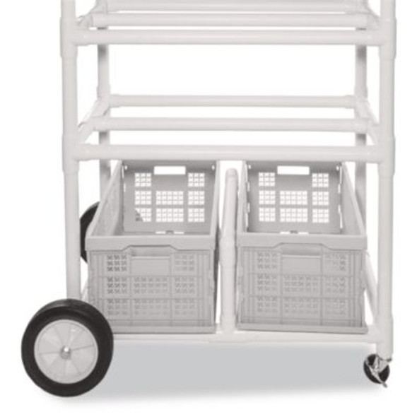 High Impact All-Terrain Heavy-Duty Cart, Plastic, 176 Lb Capacity, 19 x 53 x 58, White