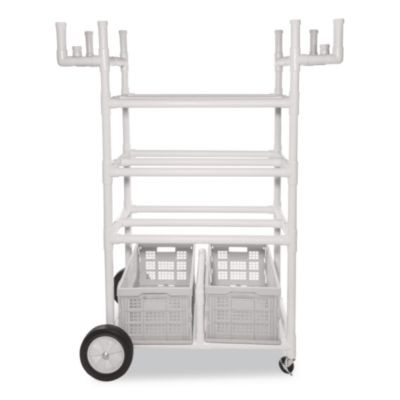 High Impact All-Terrain Heavy-Duty Cart, Plastic, 176 Lb Capacity, 19 x 53 x 58, White