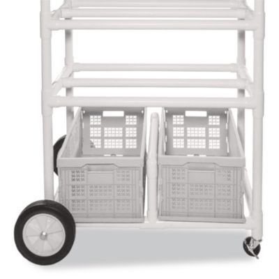 High Impact All-Terrain Heavy-Duty Cart, Plastic, 176 Lb Capacity, 19 x 53 x 58, White