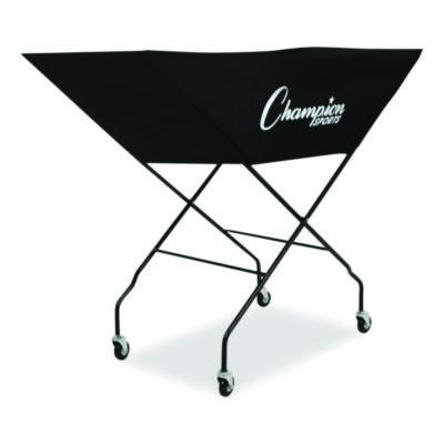 Pro Collapsible Volleyball Cart, 23" x 55" x 41", Black