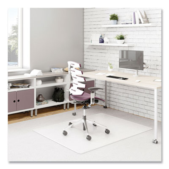 Duramat Moderate Use Chair Mat For Low Pile Carpeting, Dock Delivered, Beveled Edges, 46" x 60", Clear, 50/Pallet