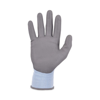Proflex 7025 Ansi A2 Pu Coated Cr Gloves, En388: 2X42B, 9" Long, Medium, Blue, 12 Pairs