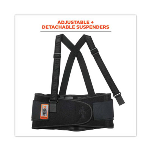 Proflex 1100Sf Standard Spandex Back Support Brace, Medium, 30" To 34" Waist, Black