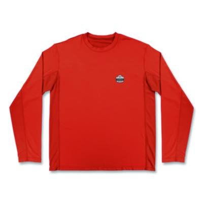 Chill-Its 6689 Cooling Long Sleeve Sun Shirt With Uv Protection, Medium, Orange